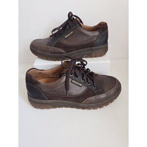 Mephisto Paco Dark Brown Leather Lace Up Shock Absorber Causal Sneaker Shoes 7.5